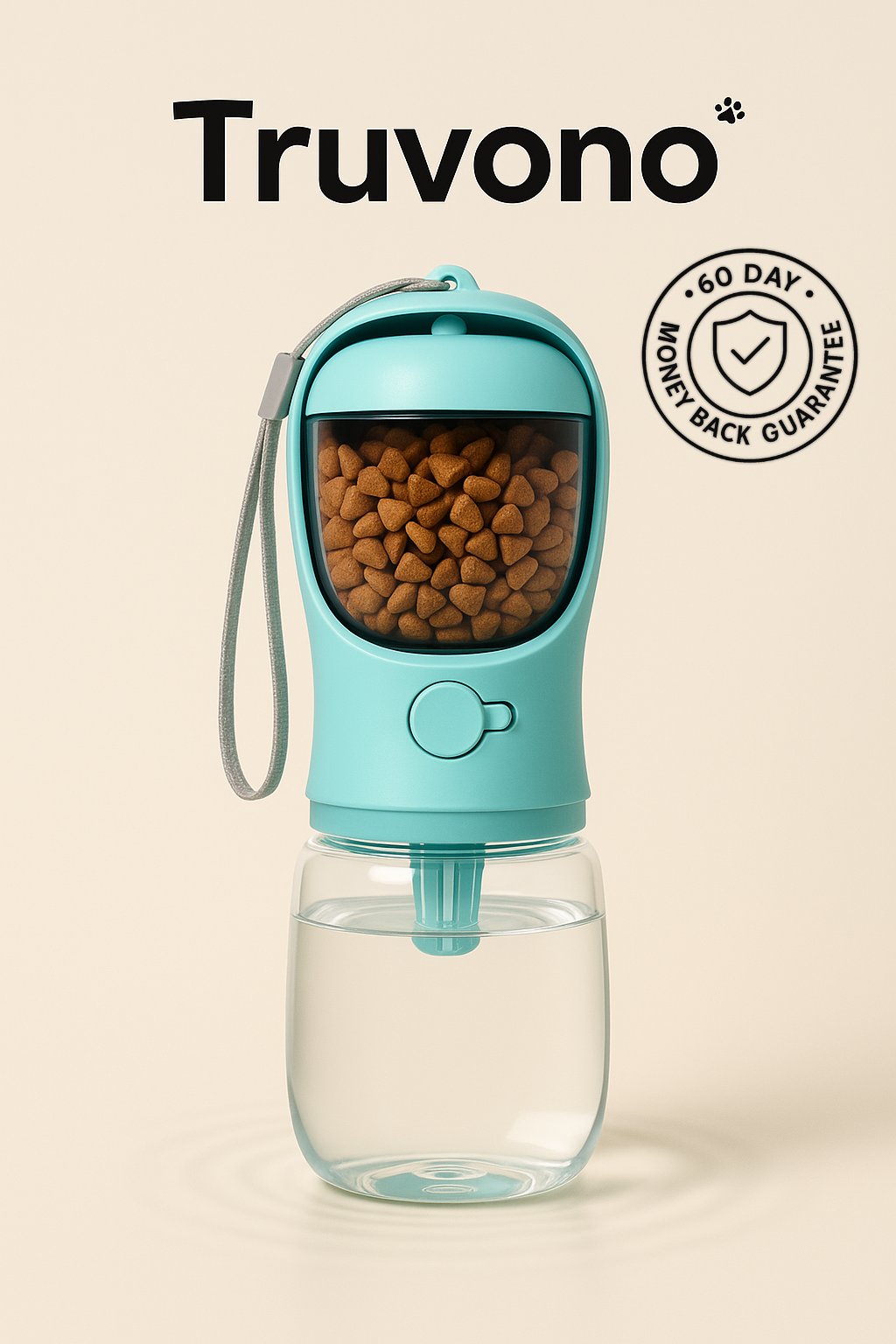 Portable Pet Feeder - Pet Travel Water & Snack Bottle – 12 oz